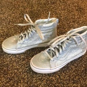 VANS Silver Glitter Shoe